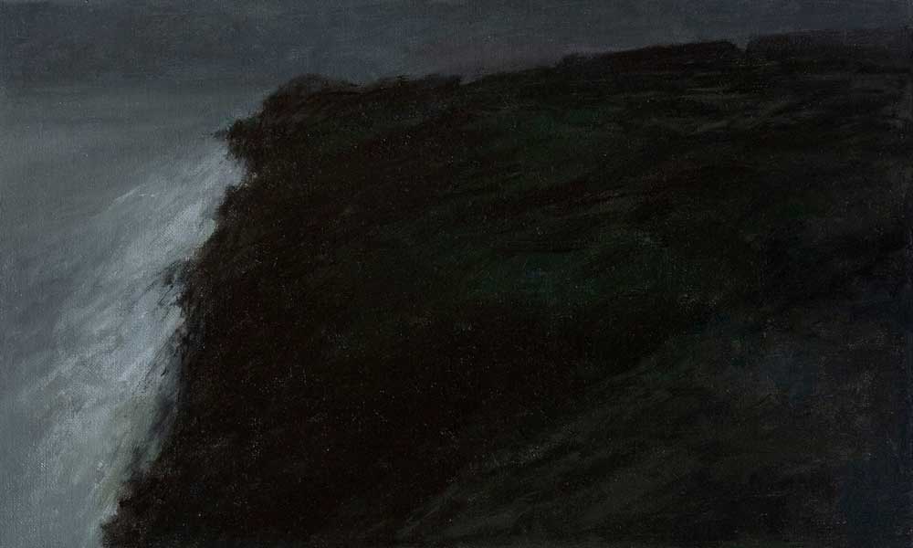 kust bij nacht | 2021 | olieverf/linnen | 50x30 cm