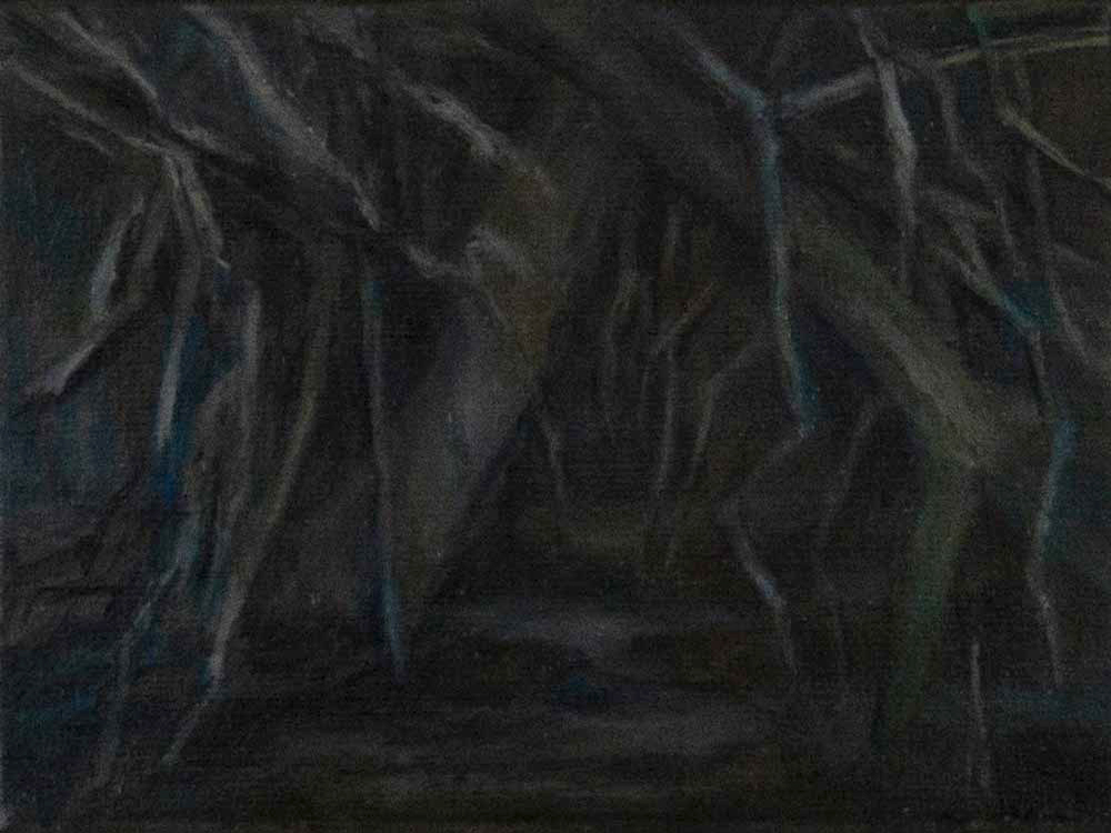 nachtlandschap II | 2021 | olieverf/linnen | 24x18 cm